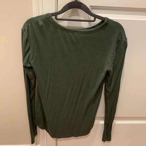 Olive Green Long Sleeve Tee - Picture 3 of 4